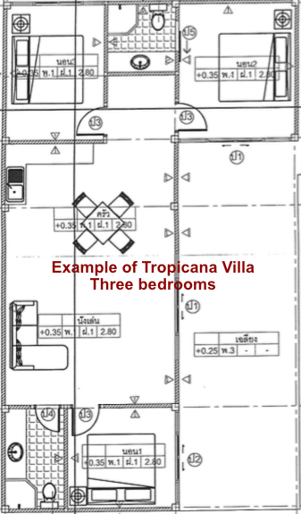 Blueprint Tropicana Villa Three Bedrooms