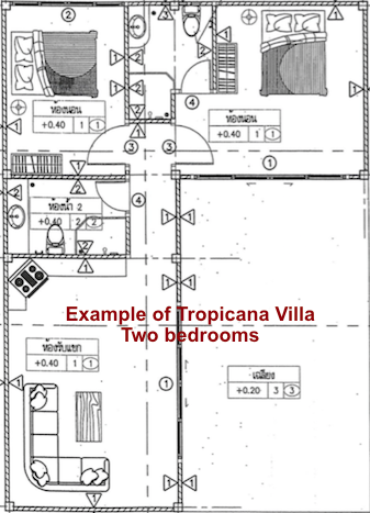 Blueprint Tropicana Villa Two Bedrooms